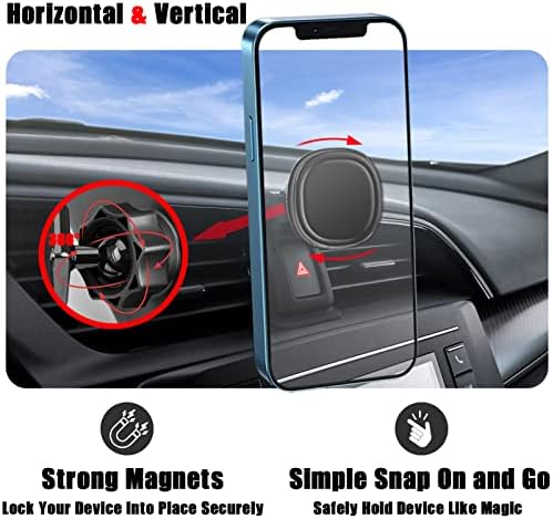 Porta de telefone de carro Mengfly, suporte de telefone de ventilação de ar, para Honda Civic 2021 2020 2019 2018 2017 , suporte de navegação magnética do painel de automóveis, para iPhone, Samsung e todos os smartphones