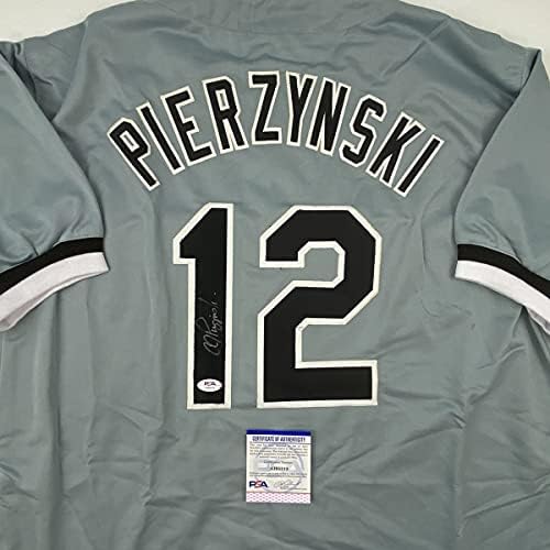 AJ A.J. autografado/assinado. Pierzynski Chicago Grey Baseball Jersey PSA/DNA COA