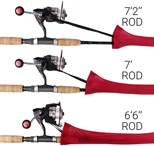 RunCll Fishing Rod Slayves & Reel Bags, meias de haste giratória/fundindo e tampas de bobina de fiação/isca - solução de proteção, economia de espaço, armazenamento perfeito - mangas de pólo de pesca e bolsa de bobina