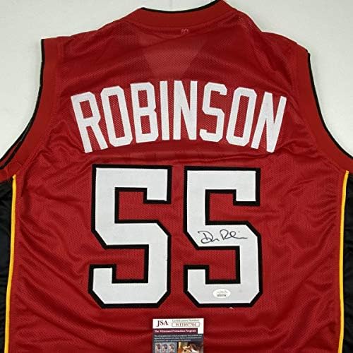 Duncan Robinson Robinson Miami, camisa de basquete vermelha JSA Coa