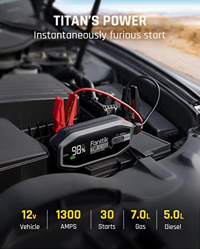 Fanttik T8 1300 amp Jump Starter & CC38 USB C CARREGOR DE CARRO