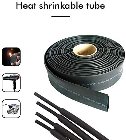 5m/100m Black Treeh Tubo Free Candle Sleeve various Tubing encolhido Tubulação isolada de fios de mangas Protetor de conector
