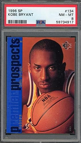 Kobe Bryant 1996 Upper Deck SP Basketball Rookie Card RC 134 PSA classificado 8
