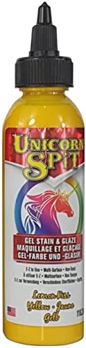 Unicorn cuspe 5770004 mancha de gel e esmalte, beijo de limão 4,0 fl oz garrafa, amarelos