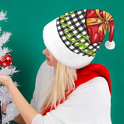 Natal chapéu de Papai Noel, Feliz Christmas Presente de Natal Capéu de férias para adultos, Unisex Comfort Hats Christmas Hats for