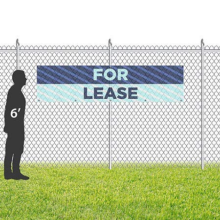 CGSignLab | Para arrendamento -Stripes Blue , resistente ao vento, bandeira de vinil de malha ao ar livre | 8'x2 '