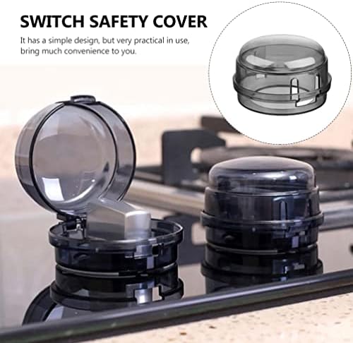Switch Tap fogão o botão Capas de segurança de cozinha preta Covernings Gas Tapes Segurança Criança Prove de bebê