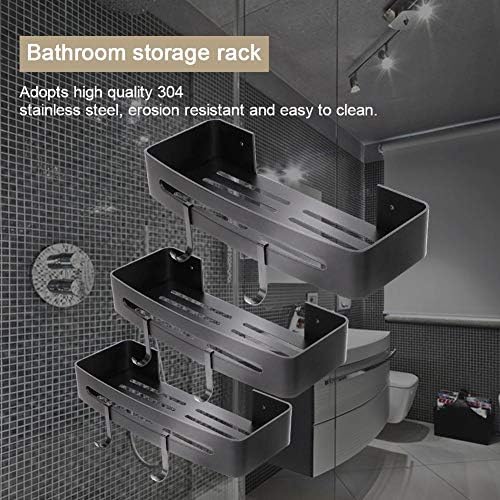 Plataforma de armazenamento de banheiro de alumínio Montada com o chuveiro montado em suporte de shampoo Acessórios de cozinha