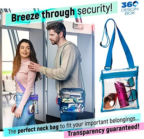 Clear Bag Stadium Aprovado pelo Crossbody | Pequenas sacolas claras para mulheres e homens se destacam em estilo e segurança