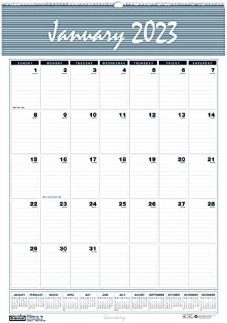 House of Doolittle Bar Harbor Reciclado Calendar de Muralha Mensal de Wire, 8,5 x 11, folhas brancas/azuis/cinza, 12 meses: