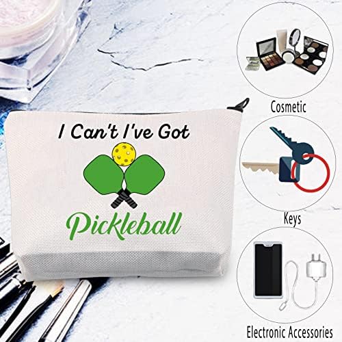 Mnigiu Pickleball Lover Gift Pickleball Saco de maquiagem Eu não posso, eu tenho uma bolsa de zíper em pickleball