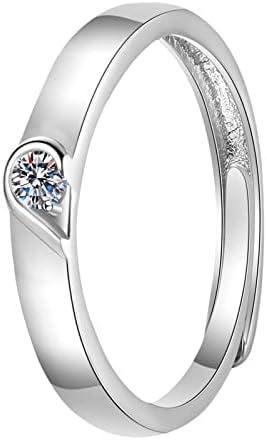 2023 Novo dia da namorada Dia do dia dos namorados Anel de coração para coração e um casal de boca ao vivo para presente de anel para mulheres, anéis de polegar de espessura de um anel de espessura