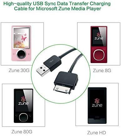Cabo de transferência de dados de sincronização USB cabo do cabo de alimentação para Microsoft Zune 80 Zune 120 Zune 4 Zune 8 Zune 16 Zune 30GB 4GB 8GB 80GB 120GB ZUNE HD 16GB 32GB 644
