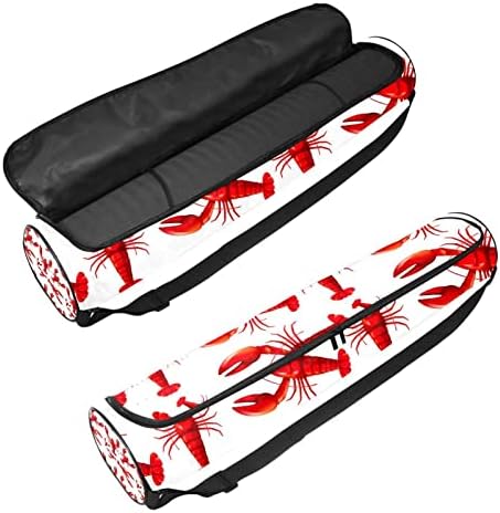 Laiyuhua Yoga Mat Bag, bolsa de ginástica de ioga com zíperas duplas para mulheres e homens - zíperes lisos, abertura grande em forma de U e alça ajustável, se encaixa na maioria dos tapetes de lagosta vermelha