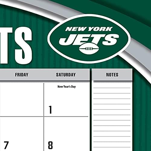 Turner Sports New York Jets 2022 22x17 Calendário de mesa