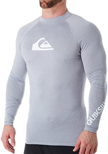 Standard masculino de Quiksilver o tempo todo de manga longa Rashguard UPF 50 Sun Protection Surf Shirt