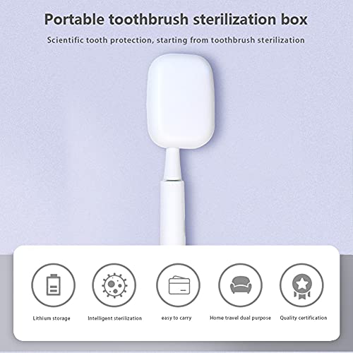 Caixa de desinfetante da escova de dentes da GFU, limpador de escova de dentes portátil recarregável, cabe em todas as