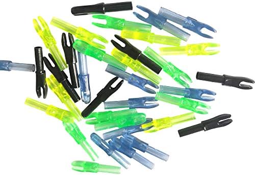 Ameyxgs 50 pacote arco e flecha Nocks seta de plástico Nocks Tails para ID 4,2 mm Acessórios para flechas de seta de carbono