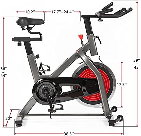 Bicicleta de pedal portátil, bicicleta de bicicleta de ciclismo interior Bicicleta de exercício, guidão ajustável de 4 vias e sede,