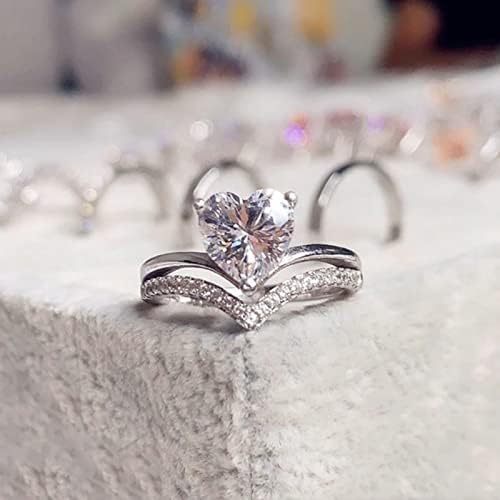 Anel de verdade para mulheres, minha linda filha anel de amor em forma de grande strass ring Diamond Love Ring elegante