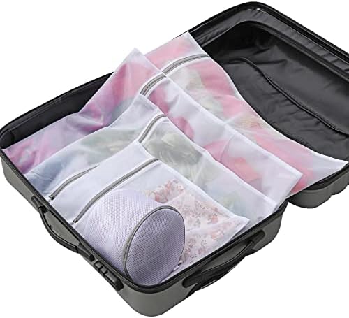 Bolsas de lavanderia de malha duráveis ​​para delicados Bolsa de lavagem para lingerie Roupos Jeans Banho Saco de viagens