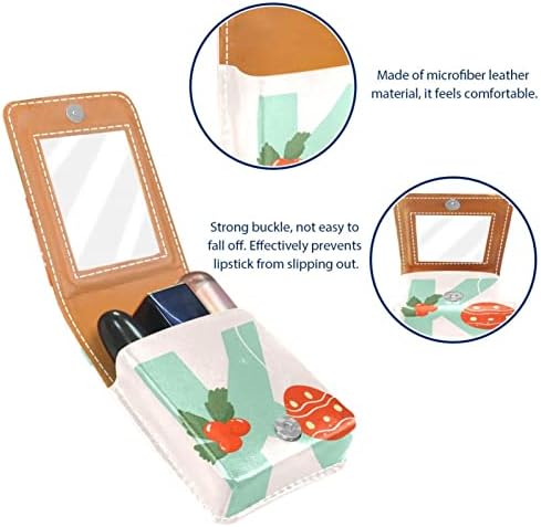 Oryuekan Makeup Batom Case Titular Mini bolsa de viagem Bolsa de cosméticos, organizador com espelho para uma festa de