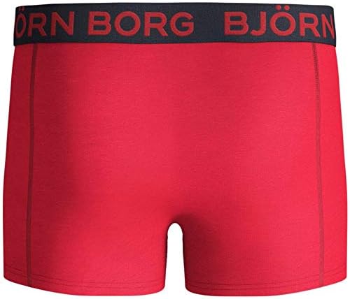 Bjorn Borg Boy's 2-Pack Tiger Print & Solid Boxer troncos, Vermillion Orange