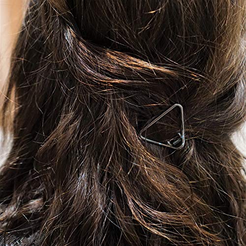 Gunmetal Grey Metal Hair Garra Pacote de variedade - Garra de aranha de polvo, braçadeira de triângulo grande e pequena