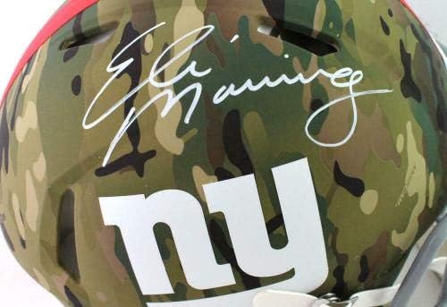 Eli Manning autografou NY Giants f/s Camar Speed ​​Capacete autêntico- Fanáticos Auth - Capacetes NFL autografados