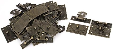 Aexit Jewelry Caixa de jóias impressão de hardware Retro Latch Hasp Bronze Tone de bronze 50 mm Comprimento 15pcs