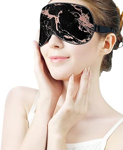 Máscara de olho de marmore preto de ouro rosa máscara de olho de marmore fofo tampas de olhos para homens para homens presentes