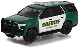 Greenlight 1:64 Hot Pursuit - 2021 Veículo de perseguição da polícia de Tahoe, xerife do Condado de Escambia, Pensacola, Flórida