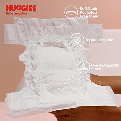 Fraldas de bebê tamanho 2, 29 CT, Huggies Little Snugglers