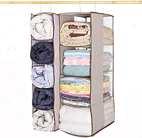 Teerwere Wall Closet Solvendo o tecido de armazenamento de tecido pendurado para pendurar o tipo de artefato acabamento para armário de guarda -roupa armazenamento em camadas em vez de bolsa de compressão a vácuo