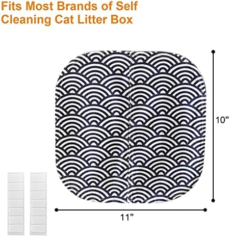Cortina da porta do ligebul para a caixa de areia de gato auto -limpador, cortina automática da porta de ninhada de gato -Blue