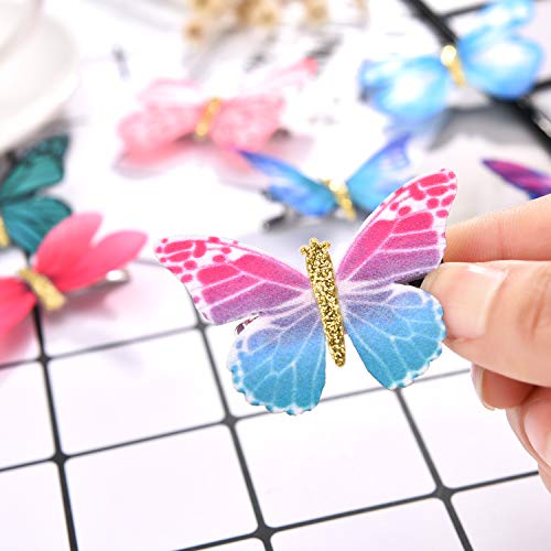 16 peças Clipes de borboleta clipes de cabelos de bebê barrette de borboleta para mulheres meninas e bebês