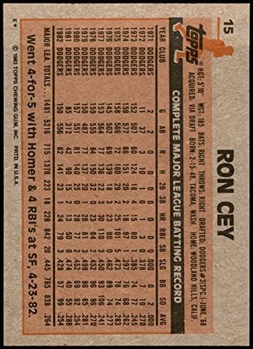 1983 Topps 15 Ron Cey Los Angeles Dodgers NM/MT Dodgers