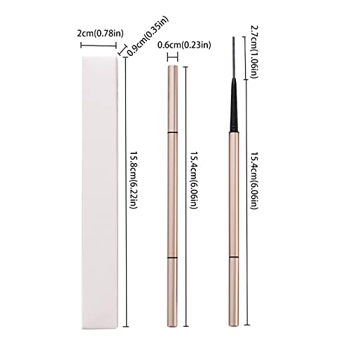 Lápis de sobrancelha lápis impermeável lápis Ultra Fine Mechanical Letra Praws pequenas sobrancelhas em áreas esparsas preenchendo