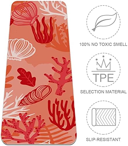 Siebzeh Red Sea Coral Starfish Conch Premium Premium de Yoga MAT MAT ECO AMICIAL DE RORBO