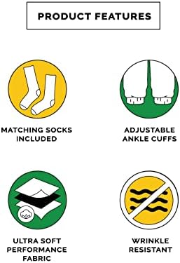 Tipsy Elves Golf Falting for Men - Incluído meias correspondentes - calças masculinas atléticas com designs de mudança de jogo