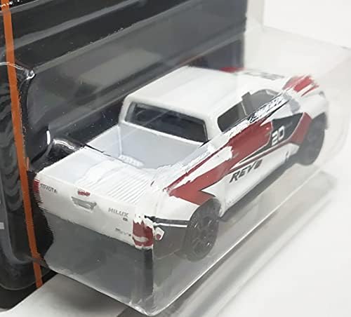 Revo Model Car Scale 1:64 White/Red Color - Série 4 - Wheels Styles D5s - MJ Ref 292k - Long Package - Melhor decoração para o modelo de carro