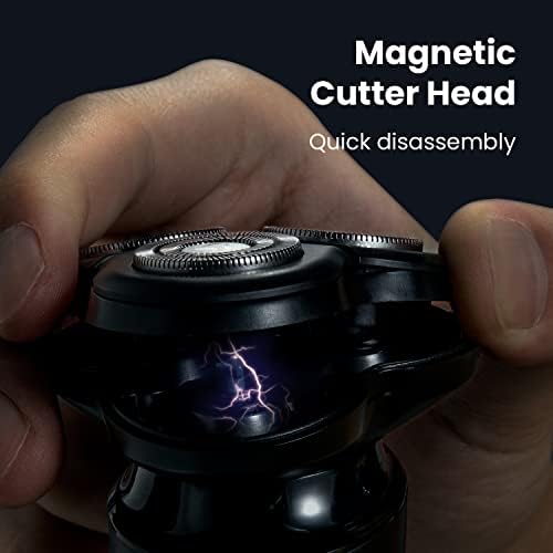 Enchen Victor Electric Shaver for Men, cabeças flutuantes independentes em 3D, 600mAh, recarregável, carregamento de USB-C