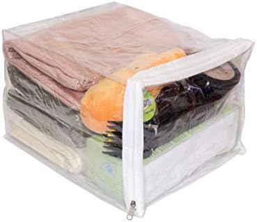 Sacos de armazenamento com zíper em vinil transparentes 9 x 11 x 7 polegadas 10-pacote