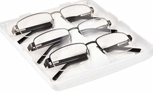 Optics de design de Foster Grant Lyden semi-rima de óculos retangulares, 3-pacote