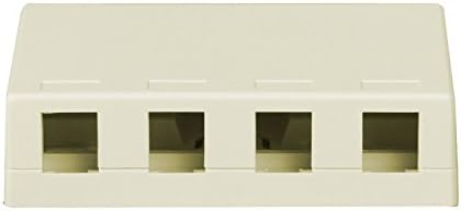 Legrand - caixa de montagem de superfície no ONQ, 4 porta de montagem na parede Caixa para telefone ou dados, se encaixa em qualquer inserção de Keystone, montagem de caixa de plástico para parede, branca, wp3504wh