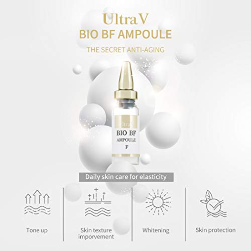 Ampoule Ultra V Bio BF - Ampoule de Regeneração - Peptídeos, Niacinamida, Ácido Hialurônico - Regeneração, Peptídeo, Smootas, Cuidados de Ralos, Suacta e ilumina a pele