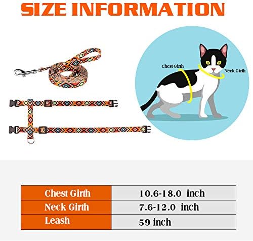 Arnês de gato e coleira configurada na prova de escape geométrica ajustável para a caminhada ao ar livre de gatinhos