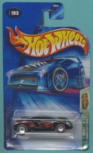 Hot Wheels 2004 Treasure Hunt Black & Red Cadillac Cien 3/12 #103 Edição Limitada 1:64 Escala Colecionável Die Cast Car Car