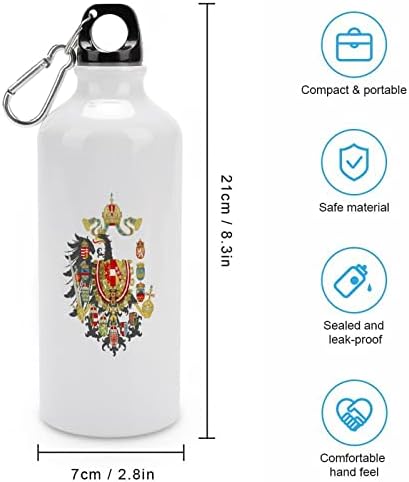 Austria National Emblem Aluminum Sports Water Bottle Bottle Reutilable Isolle Travel caneca com tampa