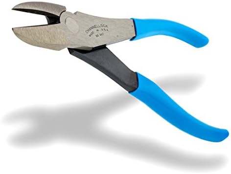 Channellock 447 GIDDS2-821226 CURTO CURVADO CURTO CORTE CRINHOR/AZUL, diagonal curvo de 7,5 polegadas